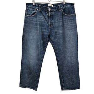 Madewell Dean Easy Straight Jeans Women 33P Petite Medium Wash Button Fly NWT